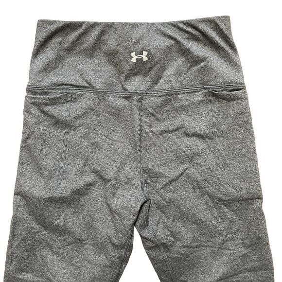 UNDER ARMOUR Fitted Side Pocket Ankle Crop Leggings in Heather Gray SZ S - Picture 4 of 9